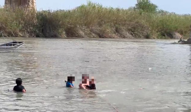 Rescata Grupo Beta a un niño y tres personas adultas de origen cubano en el Río Bravo