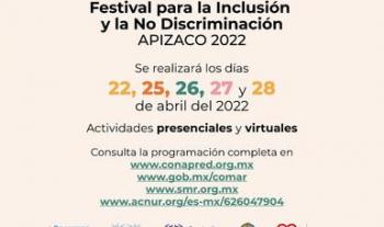 Impulsan Gobernación y organizaciones internacionales y civiles ‘Festival para la Inclusión y la No Discriminación Apizaco 2022’