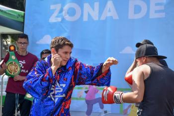 Inaugura INDEPORTE “Zona de Niñas y Niños” Que estará todos los domingos en el Monumento a la Revolución