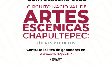El Cenart publica los proyectos ganadores de la convocatoria Circuito Nacional de Artes Escénicas Chapultepec: Títeres y Objetos