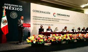 Convoca César Yáñez a asociaciones religiosas a mantener unidad en favor de la paz nacional