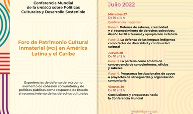 Se alista el Foro de Patrimonio Cultural Inmaterial en América Latina y el Caribe, rumbo a Mondiacult 2022