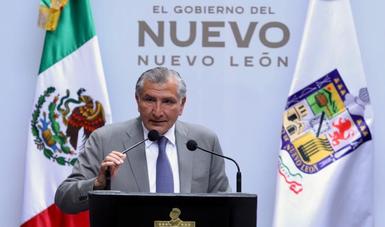Palabras secretario de Gobernación en evento acciones para abasto de agua, 'Comprometidos por el agua de Nuevo León'.