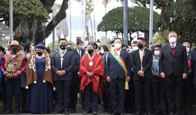 El canciller Marcelo Ebrard es invitado de honor en la ceremonia del Día Nacional de Bolivia