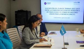 Crean CEAV y Unicef alianza estratégica a favor  de niñas, niños y adolescentes
