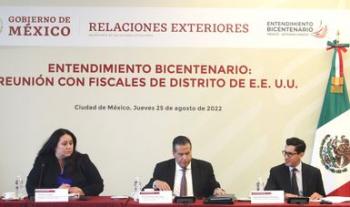 La SRE y la SSPC se reúnen con fiscales de distrito de Estados Unidos para dialogar sobre el combate al tráfico de armas
