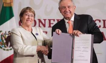 El Gobierno de México reconoce el trabajo de la alta comisionada de las Naciones Unidas para los Derechos Humanos, Michelle Bachelet