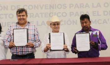 Firman Conapesca y Firco convenio en el marco del Plan de Justicia para el Pueblo Seri