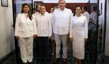 Asiste secretario de Gobernación a toma de protesta de la gobernadora constitucional de Quintana Roo
