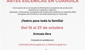 Inician las funciones del Programa de Fomento a las Artes Escénicas en Coahuila