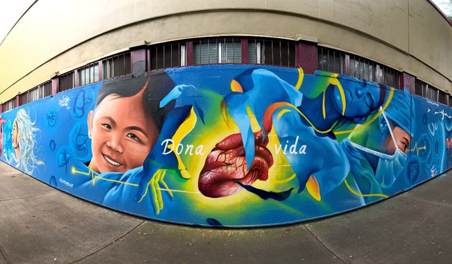 A través del arte urbano, Hospital General de México promueve donación de órganos y tejidos