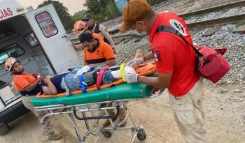 Auxilia Grupo Beta del INM en el estado de Veracruz a menor de edad arrollada por el tren