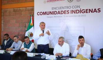 Palabras del secretario de Gobernación, Adán Augusto López Hernández, durante el encuentro con comunidades indígenas en Carapan, Michoacán