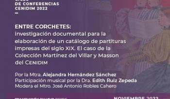 Investigadora del Inbal analizará el proceso y metodología para la formación de un catálogo de partituras impresas del siglo XIX