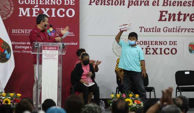 Secretaría de Bienestar y gobierno de Chiapas concretan universalidad de la Pensión para Personas con Discapacidad
