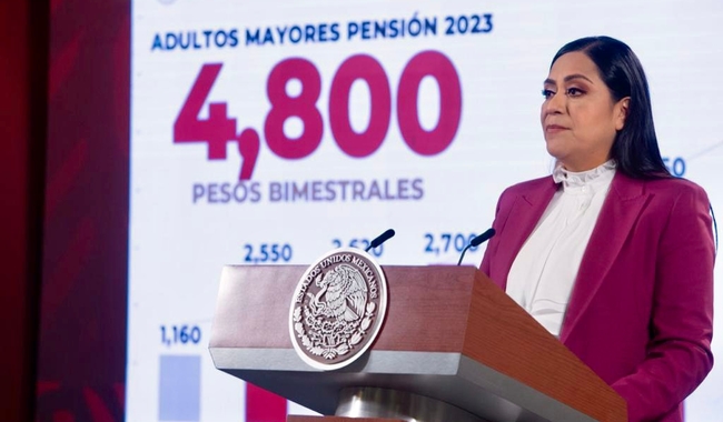 Pensión de personas adultas mayores aumenta a cuatro mil 800 pesos bimestrales: Ariadna Montiel