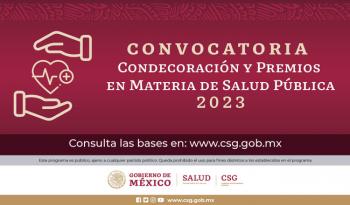 Consejo de Salubridad General emite convocatoria para el Premio al Mérito 2023