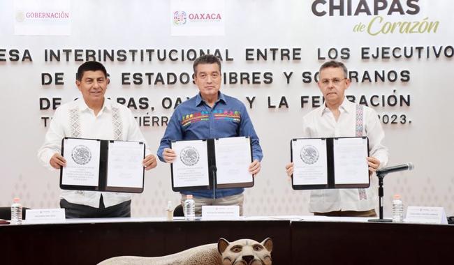 Asiste subsecretario César Yáñez a instalación de la mesa interinstitucional entre los estados de Chiapas y Oaxaca con la federación