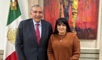 Recibe secretario de Gobernación a gobernador de Querétaro