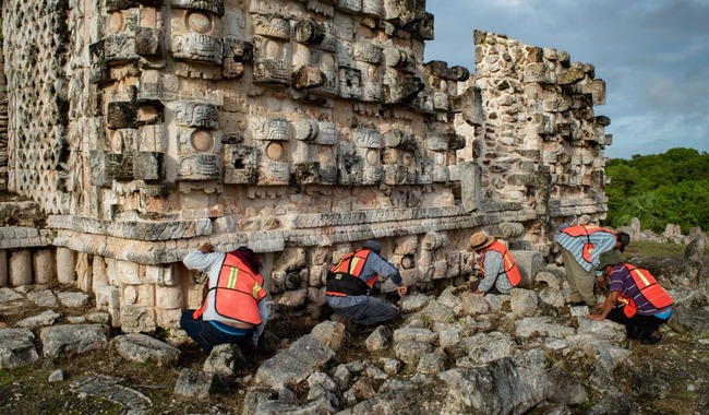 Patrimonio arqueológico de Yucatán es conservado y restaurado mediante el Promeza