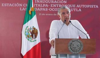 Titulares de Gobernación y SICT inauguran Estación Chontalpa-Entronque autopista Choapas-Ocozocoautla
