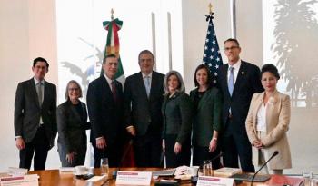 Canciller Ebrard encabeza reunión con congresistas de los EE.UU.