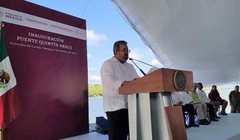 Entregan Gobernación y SICT puente "Quintín Arauz", anhelado por tabasqueños desde hace 30 años