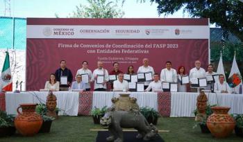 Firma Gobierno de México convenios de coordinación del FASP 2023 con entidades federativas