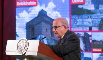 Descubren escena en estuco de sometimiento de cautivo en Acrópolis de Ek’ Balam gracias al Promeza