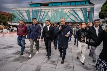 Jefe de Gobierno supervisa obras de revitalización en Plaza Garibaldi