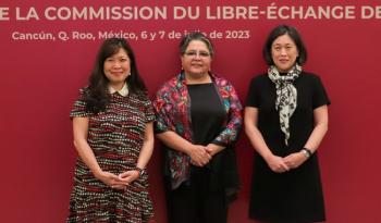 Ministras de México, Estados Unidos y Canadá destacan avances en reunión de la Comisión de Libre Comercio del T-MEC/USMCA/CUSMA