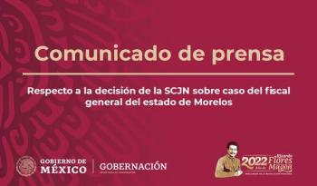 SCJN resuelve controversia sobre fuero constitucional del fiscal de Morelos