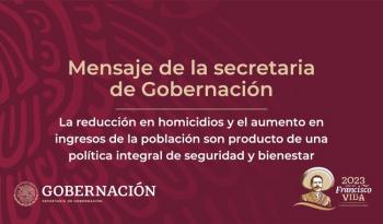 Secretaria de Gobernación comparte avances en seguridad y economía según la ENIGH 2022