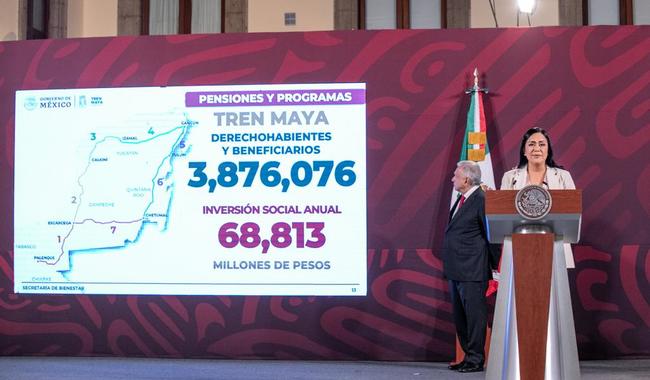 Gobierno de México invierte más de 68 mil mdp en programas de bienestar a lo largo de la ruta del Tren Maya