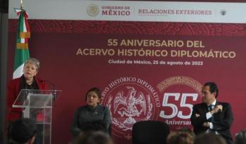 Canciller Bárcena Conmemora 55° Aniversario del Acervo Histórico Diplomático y Reinaugura Biblioteca