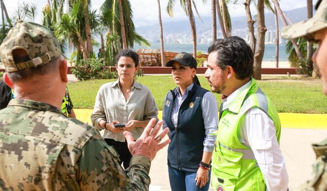 Secretarías de Gobernación y Seguridad apoyan en Acapulco tras paso de huracán Otis