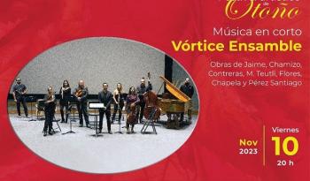 Vórtice ensamble presentará programa multimedia "música en corto" en las jornadas INBAL-SACM 2023