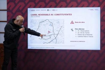 Habilitarán carril reversible en Constituyentes por obras en Línea 3 del Cablebús