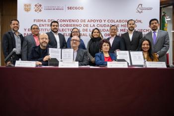 Gobierno CDMX e IECM firman convenio para elecciones 2023-2024