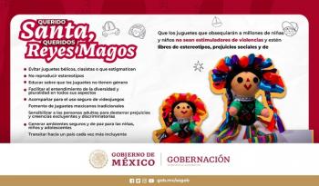 Fomentando juegos seguros y educativos: llamado de la SEGOB para una navidad sin juguetes bélicos y estereotipos 