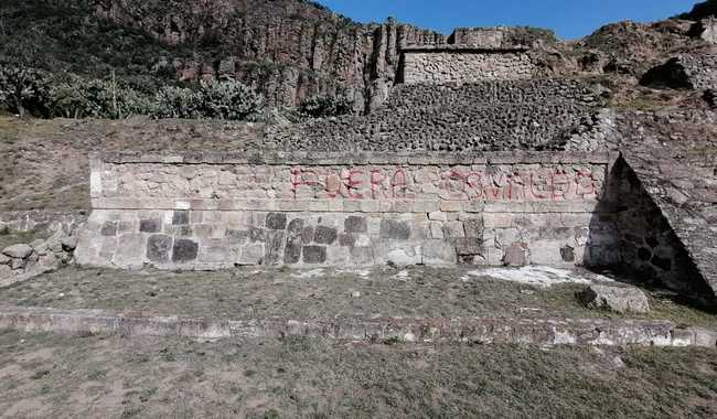 INAH actúa ante vandalismo en Huapalcalco: procedimientos penales y llamado a la preservación del patrimonio 