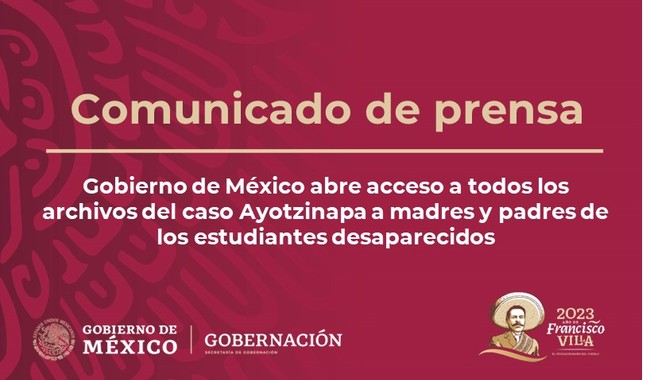 Gobierno de México abre archivos del caso Ayotzinapa a familias de los 43 estudiantes desaparecidos 