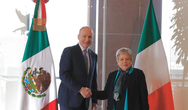 México e Irlanda estrechan lazos diplomáticos y comerciales en reunión de cancilleres 
