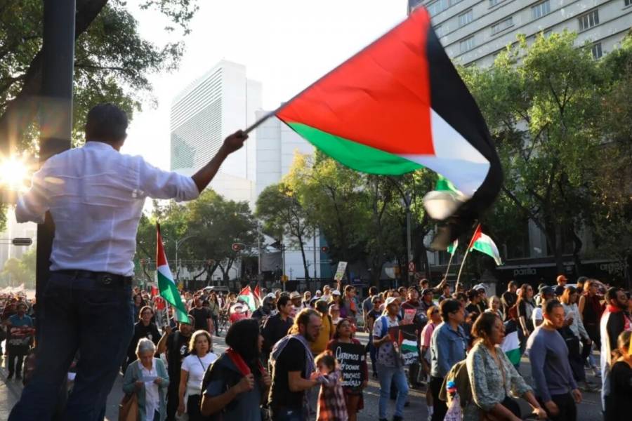 Marcha en Ciudad de México por Palestina exigen fin al conflicto de Israel 