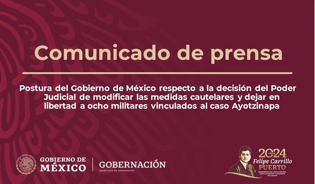 Gobierno de México rechaza decisión judicial en caso Ayotzinapa y refuerza compromiso con la verdad 
