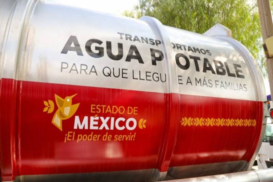 La secretaría del agua y la CAEM apoyan con suministro en red a habitantes de San Cristóbal, Huixquilucan 