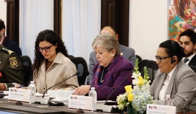 Presidente López Obrador recibe delegación de seguridad nacional de Estados Unidos en palacio nacional 