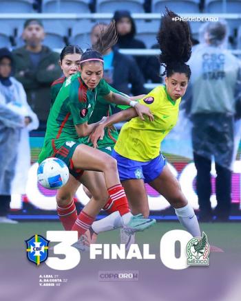"Brasil avanza a la Final de la Copa Oro Femenil tras vencer a México 3-0