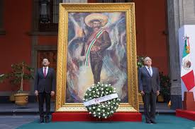Martí Batres acompaña a López Obrador en homenaje a Zapata por su 105 aniversario
