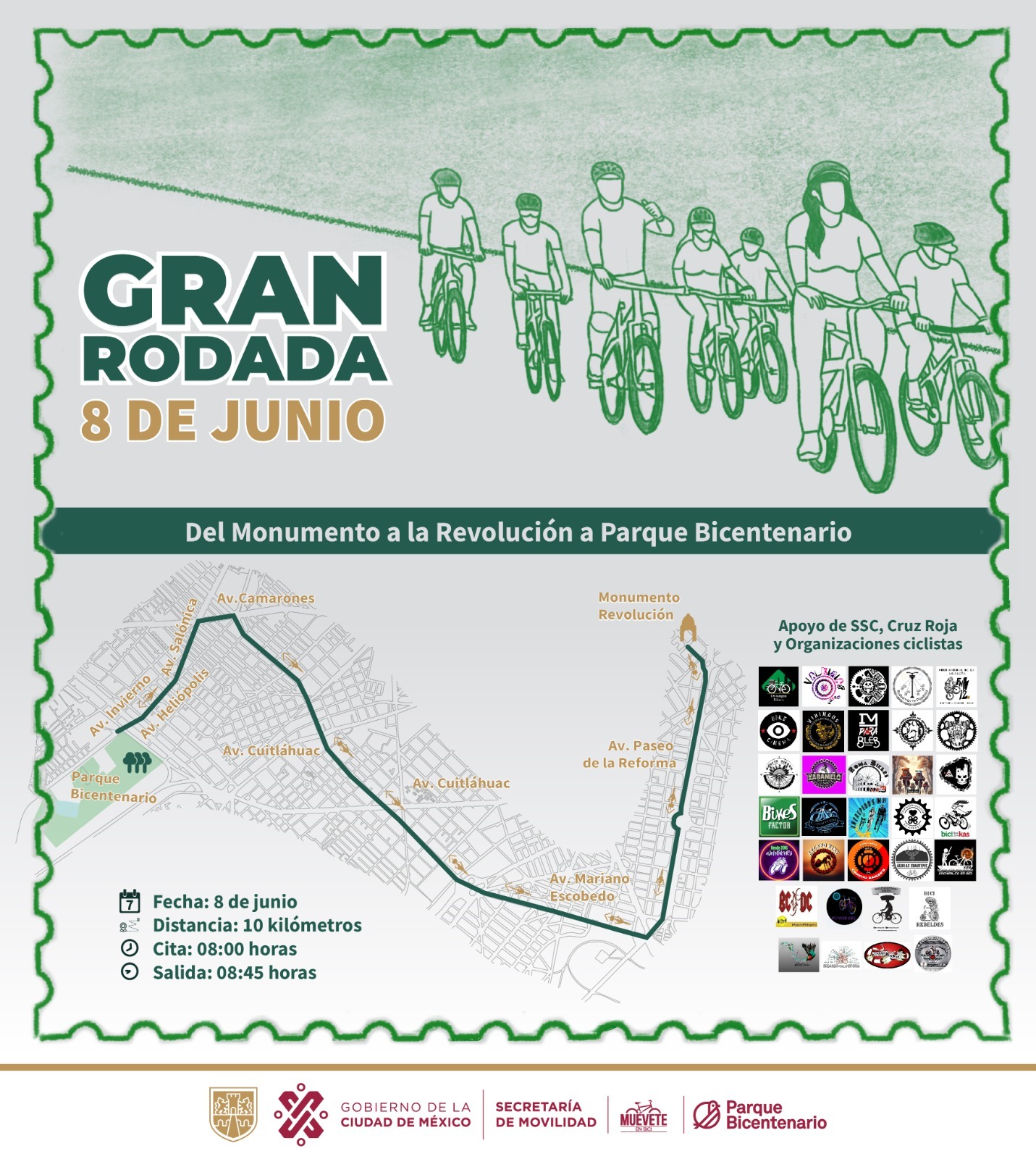 Participa en la Gran Rodada de SEMOVI en la Semana de la Bicicleta 2024
